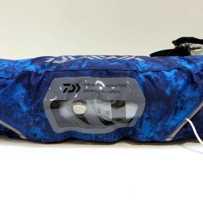 中古（未使用に近い） ダイワ DAIWA インフレータブルライフジャケット DF-2222 ウエストタイプ自動・手動膨脹式 ボトムオーシャン フリーサイズ 釣具 釣り 美品 TA0088◇